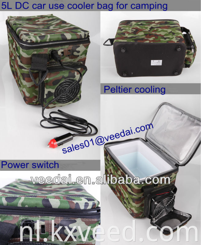 5l zwarte picknick koelkast tas auto koeler warmer doos